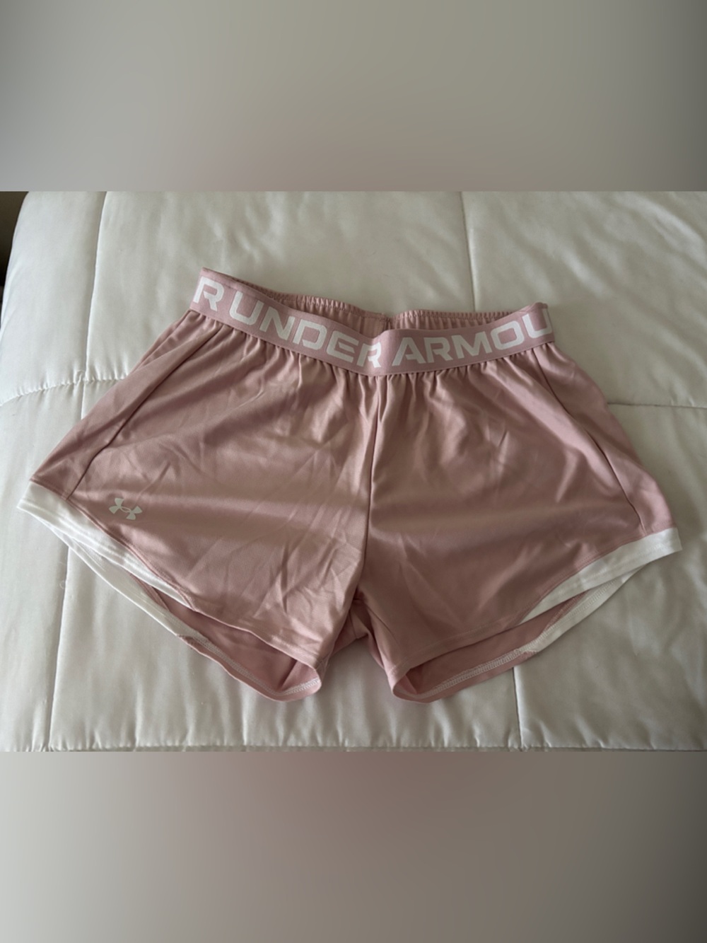 Under Armour Light Pink Performance Training Shorts with Branded Waistband